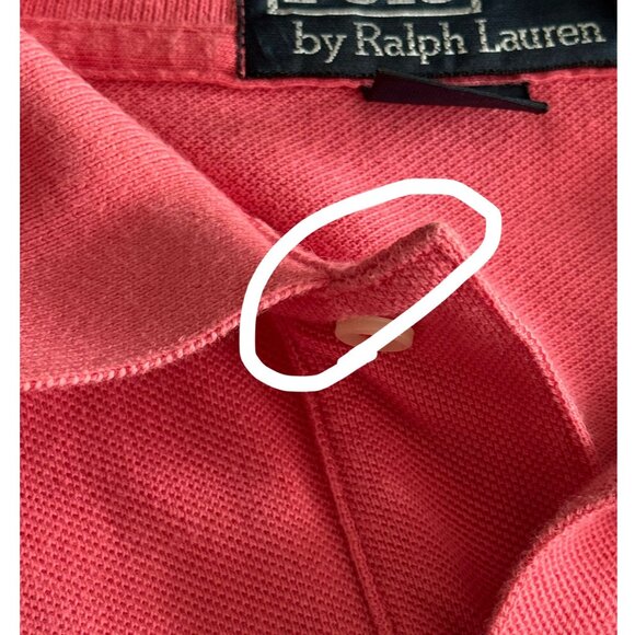 Polo Ralph Lauren Men's Medium Polo Shirt Pink Coral Short Sleeve Cotton Classic - Picture 6 of 9
